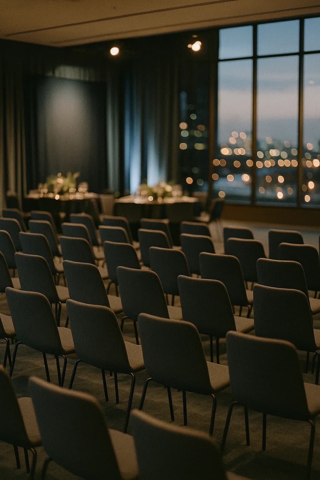 Ambientación de ejemplo para una invitación corporativa
